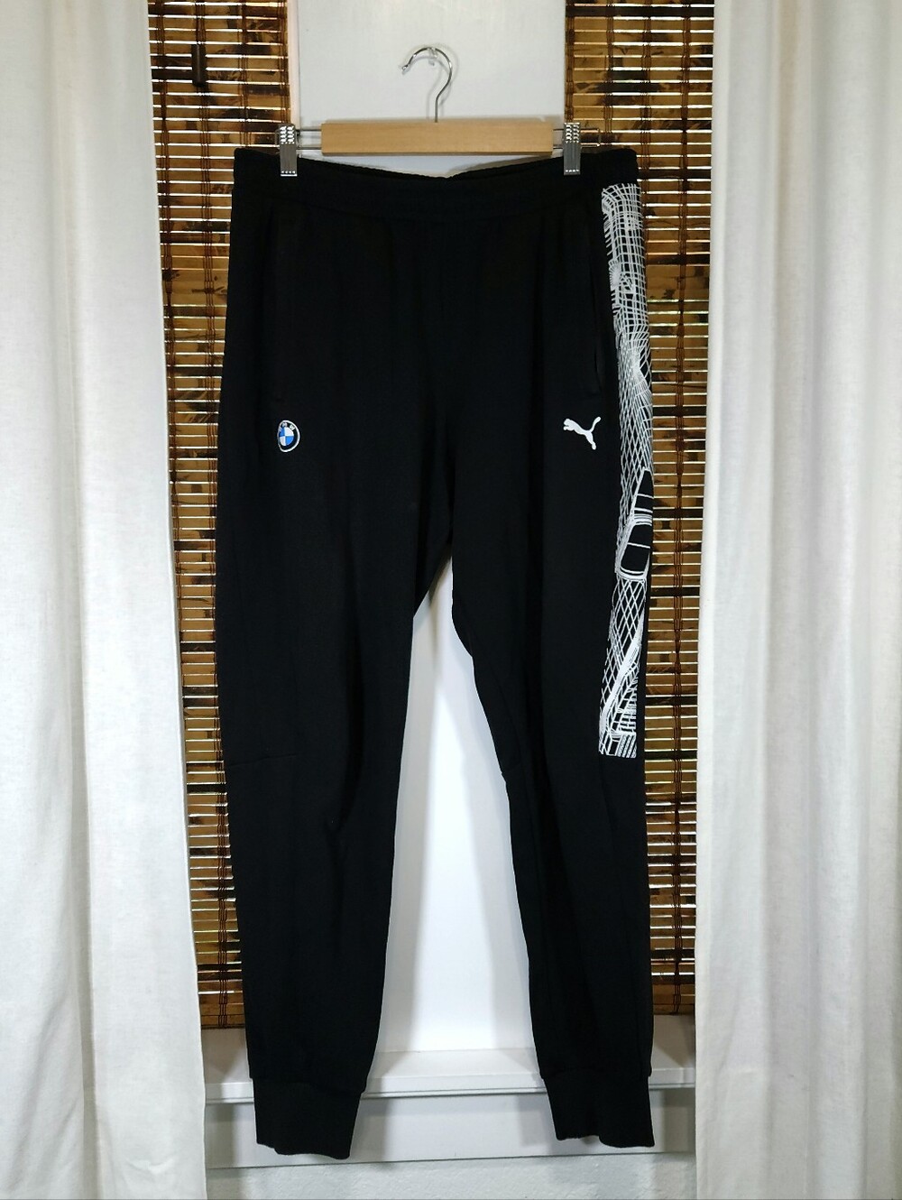 Puma x BMW M Motorsport Men's Track Pants / Sweatpants - Black - Size L